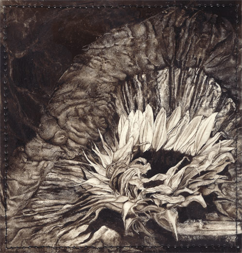     encre sur rhodo&iuml;d - 20 x 19,5cm
