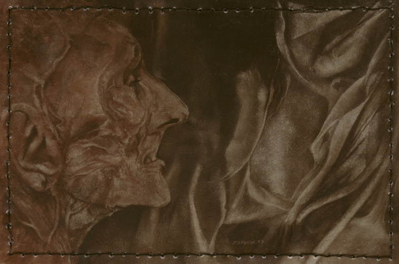     encre sur rhodo&iuml;d - 10,5 x 16cm