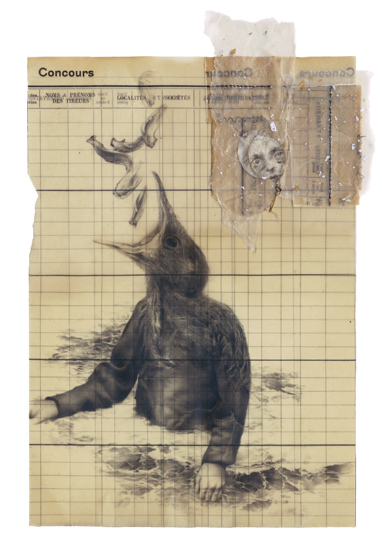     crayon graphite / papier paraffin&eacute; - 36 x 22,7 cm