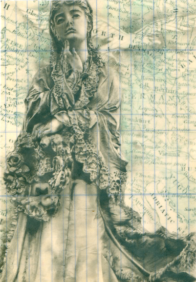     crayon graphite / papier paraffin&eacute; - 19,2 x 13,7 cm