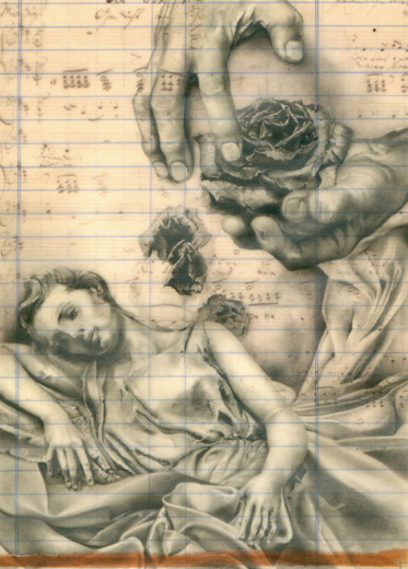     crayon graphite / papier paraffin&eacute; - 19,2 x 13,7 cm