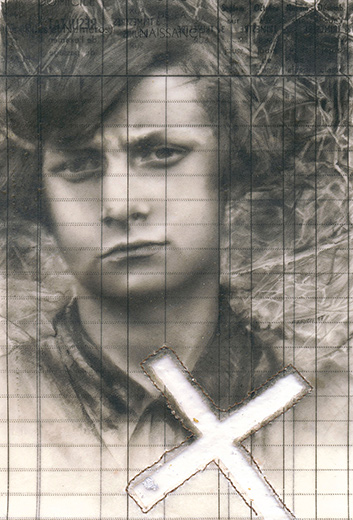     crayon graphite / papier paraffin&eacute; - 15,5 x 10,5 cm