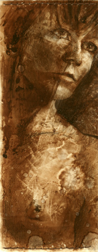    encre et crayon lithographique sur rhodo&iuml;d27 x 10,5 cm