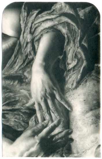     crayon graphite / papier parffin&eacute; - 9,3 x 6 cm