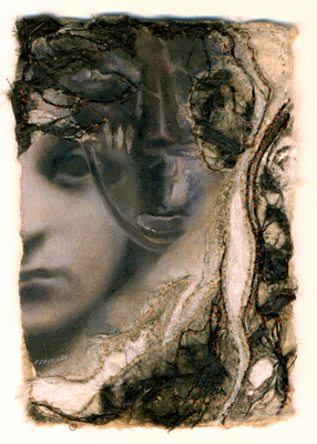     technique mixte sur papier - 9 x 6 cm